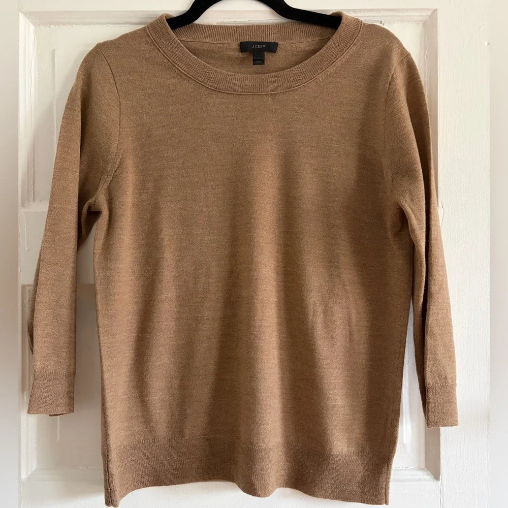 J. Crew Camel Merino Tippi Sweater - Picture 1 of 3